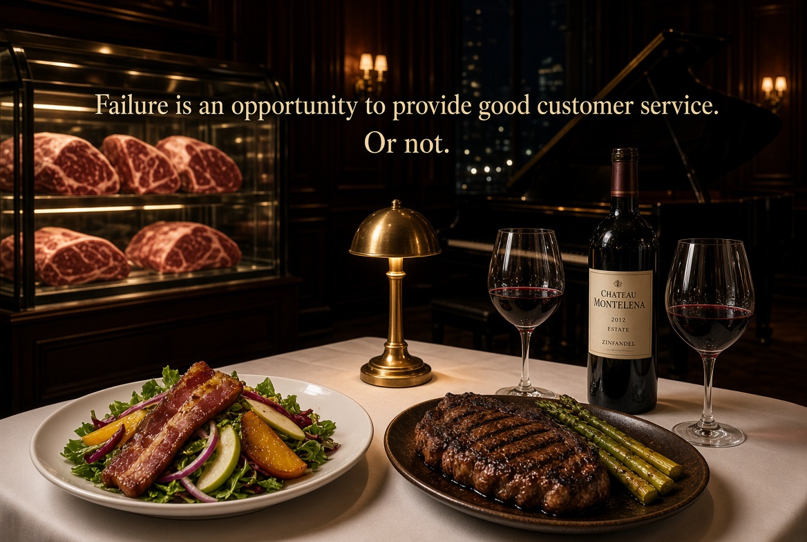 Failure is an opportunity to provide good customer service.